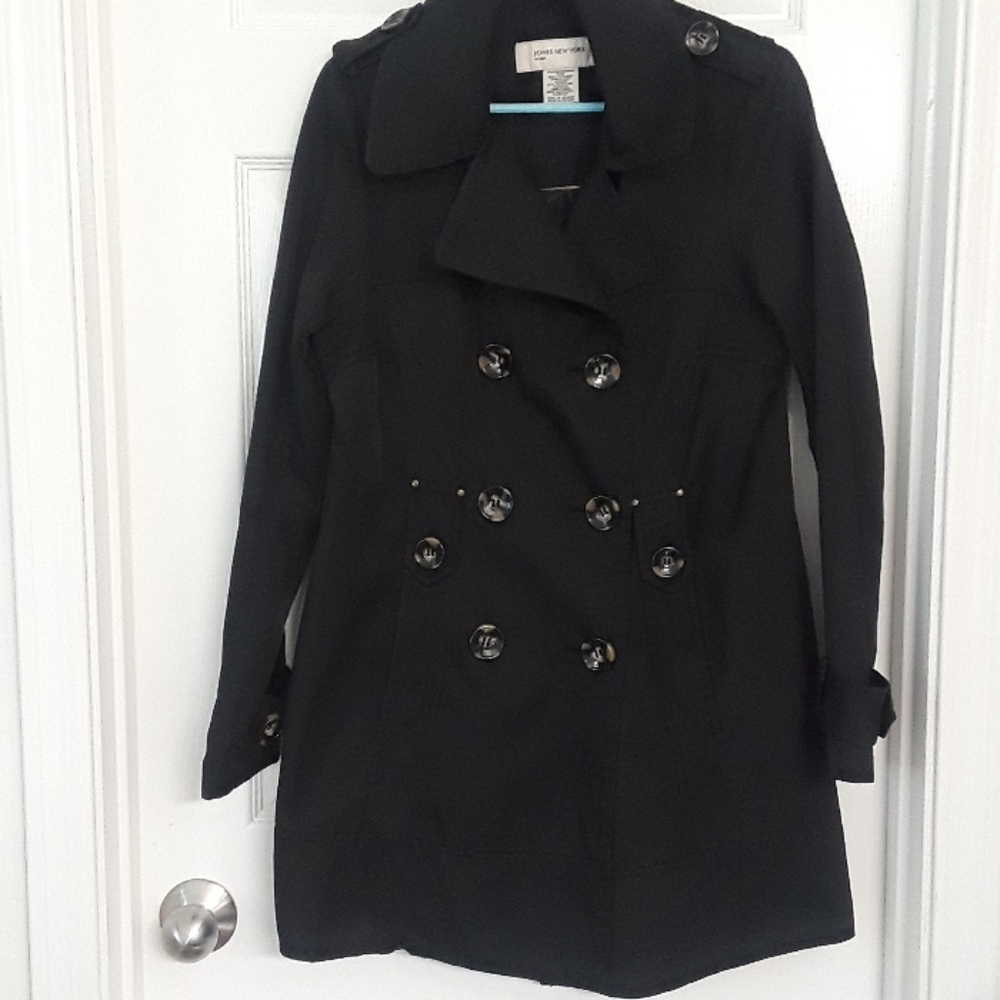 Black Doublebreasted coat by Jones New York Size S